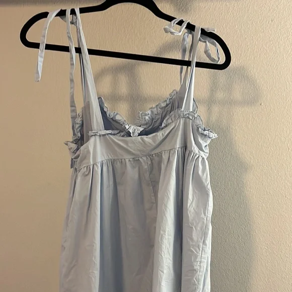light pale blue urban outfitters mini babydoll dress - Picture 6 of 7